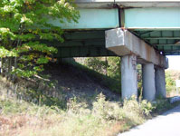 Existing Cross St Bridge Underside From I-93 Southbound 10/03/06