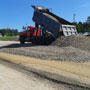 Placing Stone on the Northbound Off Ramp - 08/13