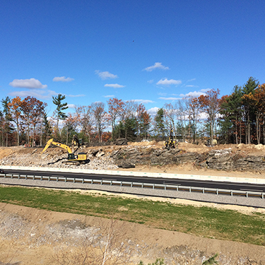 Northbound RT Blasting and Slope work. Facing East - 11/16