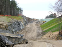 Southbound Off-Ramp at Cut 11/30/09