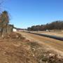 Southbound pavement removed, trees cleared and grubbed, facing North - 04/18