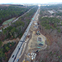 Construction of detention basin along Northbound - 04/17