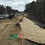 Slope stabilization of soundwall berm with landscape matting - 05/17