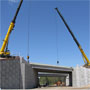 Cranes set up at Southbound Bridge over Recreation Trail  - 05/12/2012