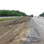 Filling Slopes along Southbound Mainline South of NH-28 - 06/06/2012